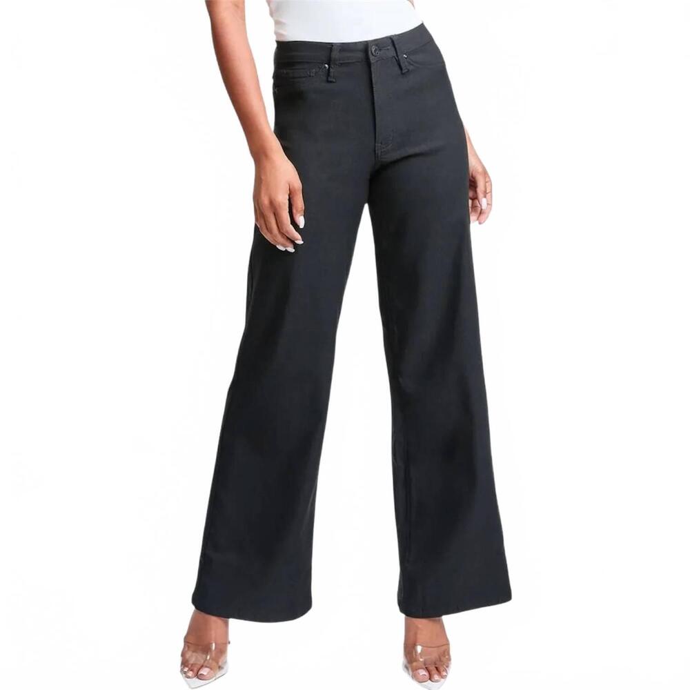 NEW YMI wide leg denim jeans in black